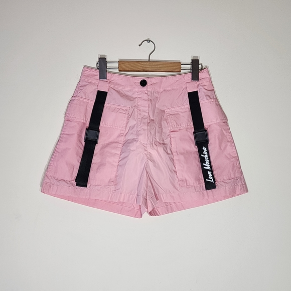 LOVE MOSCHINO Pink Shorts & Bermuda with logo and pockets - Picture 5 of 10